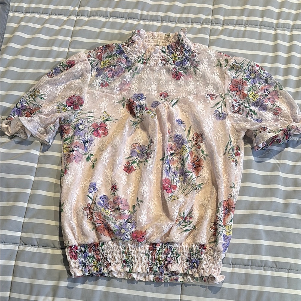 Eyeshadow Floral Lace Women's Top